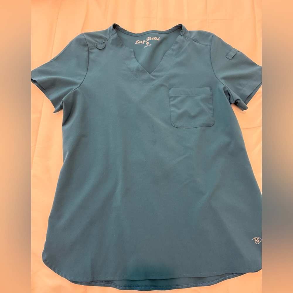 Easy Stretch Teal Scrub Top
